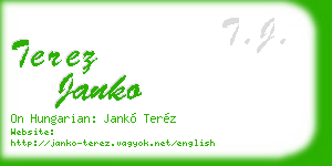 terez janko business card